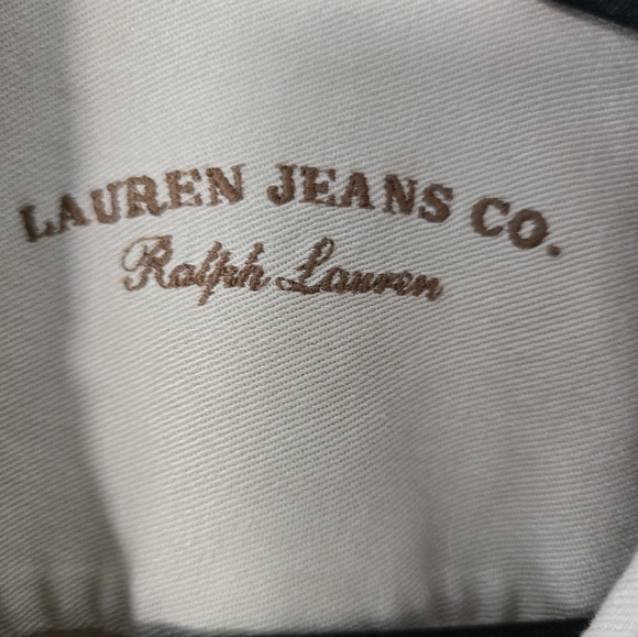 Vintage Ralph Lauren Denim Jacket Women Sz M Tan Jean Pockets Button Up Classic - Picture 7 of 15
